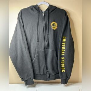 Jurassic Park Universal Studios Black Full Zip Hoodie